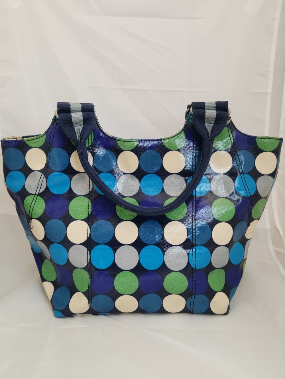Boden Polka Dot Canvas Tote Bag Shoulder Bag Great Condition!!